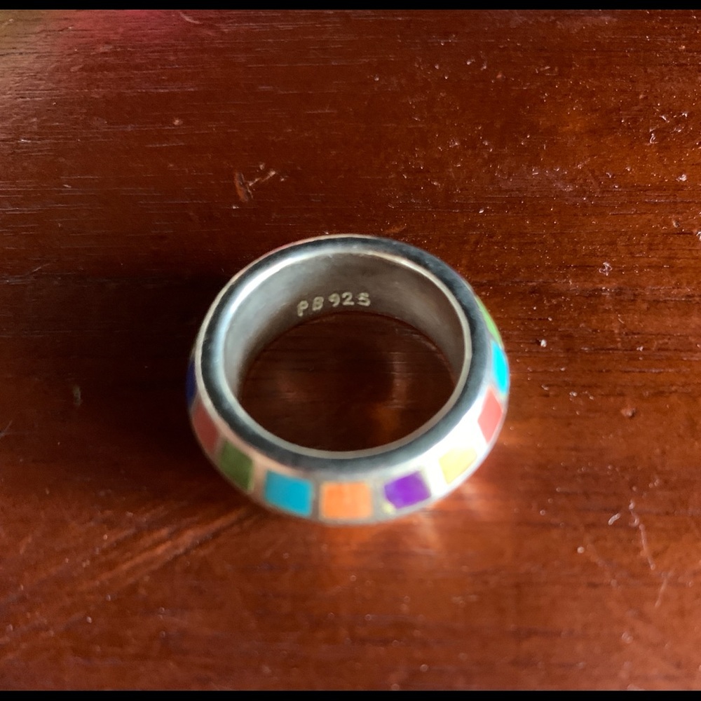 Multicolored SS925 ring🌸🌼✨🌈🌺